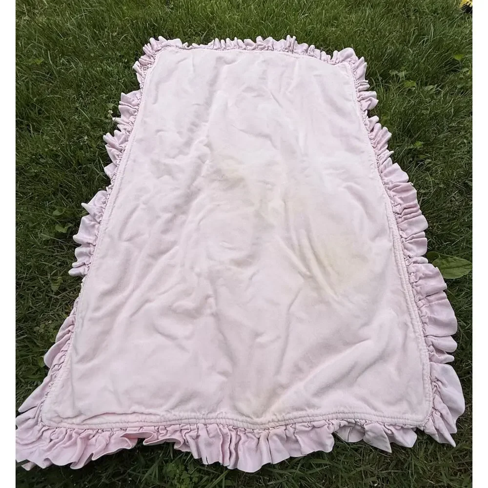 Bella Notte Linens Dusty Rose Pink Velvet Euro Sham Pillow Cover Ruffled *READ